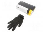 Protective gloves | Size: M | black | nitryl | 100pcs.