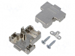 Enclosure for connectors: D-Sub | straight | for cable | silver