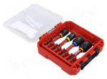 Tools set: screwdriver bits | plastic cassette | impact | magnetic
