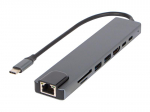 S&uuml;learvutid, s&uuml;learvutid, tarvikud // S&uuml;learvuti tarvikud // 86-077# Rozgałęźnik usb-c hub rj45 + hdmi 100w k-08