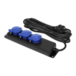 Uued tooted // Przedłużacz warsztatowy bryzgoszczelny IP44, 3 gniazda 2P+Z schuko, przew&oacute;d gumowy, H05RR-F 3x1,5mm?, długość 5m