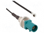 Cable | AMC female,Fakra male | angled,straight | 0.2m