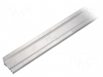 Profiles for LED modules | angular | natural | L: 2m | aluminium