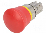 Switch: emergency stop | Stabl.pos: 2 | 22mm | red | IP67 | Pos: 2