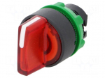 Switch: rotary | Stabl.pos: 3 | 22mm | red | Illumin: LED | IP66 | Pos: 3