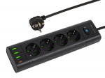T&ouml;&ouml;riistad ja m&otilde;&otilde;teseadmed // Uued tooted t&ouml;&ouml;riistade, tarvikute kategoorias // 98-325# Przedłużacz sieciowy ps-450t 4-gniazda 3xusb+usb-pd 1,5m czarny 3x1mm