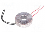 Transformer: toroidal | 80VA | 230VAC | 24V | 3.33A | 0.9kg | &Oslash;: 95mm | IP00