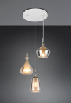 Trio Aldea piekarama lampa 3-pc E14 amber/chrome plated brushed steel 349430317 4017807656398