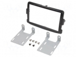 Radio mounting frame | Dacia,Opel,Renault | 2 DIN | black gloss