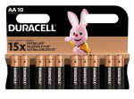 AA / LR6 Duracell Alkaline Battery Duralock Basic C&B - 10 Pieces (Blister)