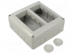 Enclosure: for modular components | IP40 | for wall mounting | grey