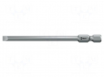 Screwdriver bit | slot | 6.5x1.2mm | 1/4" | Overall len: 70mm