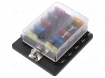Power splitter | automotive ATO | fuses x10,housing