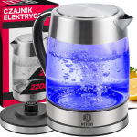 Tooted koju ja aeda // K&ouml;&ouml;gi- ja majapidamistarbed // Czajnik elektryczny bezprzewodowy duży 1.7l mocny 2200w led stal szkło - or1302