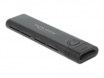 DeLOCK External USB Type-C Combo Enclosure for M.2 NVMe PCIe or SATA SSD - tool free