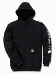 Carhartt Mid Signature Sleeve Logo Black Sweatshir