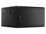 Enclosure: rack cabinet | Standard: 19" | 6U | black | Z: 600mm | X: 600mm