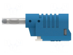 Laboratory connector: 4mm banana | plug | 36A | 30VAC | 60VDC | blue