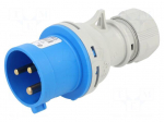 Connector: AC supply 3-phase | plug | male | 32A | 230VAC | IEC 60309