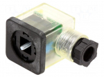 Connector: valve connector | plug | form A | 18mm | female | PIN: 3 | 24V