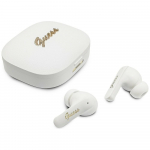 Earphone TWS Guess Script Metal Logo / white