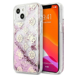 Guess GUHCP13SLGPEPI Peony Liquid Glitter Hardcase for iPhone 13 mini 5,4" / pink