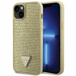 Guess GUHCP14SHDGTPD Hardcase Rhinestone Triangle for iPhone 14 / 15 / 13 6.1" / gold