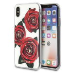 Guess GUHCPXROSTR Hardcase Flower Desire for iPhone X / red rose