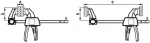 BESSEY 2x one-hand clamp EZS 110/40 - EZS11-4SET