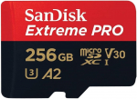 SanDisk Extreme PRO 256 GB microSDXC, memory card (UHS-I U3, Class 10, V30, A2)
