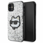 Karl Lagerfeld KLHCN61G2CPS iPhone 11/Xr 6.1" silver hardcase Glitter Choupette Patch