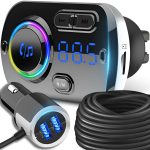 Auto- ja mootorrattatooted, elektroonika, navigatsioon, CB raadio // Auto elektroonikakomponendid : Installatsioonikaablid : Kaitsealused : &Uuml;hendused // Transmiter bluetooth fm samochodowy 2x szybka ładowarka usb-c aux rozmowy -e663