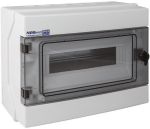 Modular hermetic switchgear (500V AC, 1000V DC) 1x12 surface-mounted (N+PE) IP65 RH-12