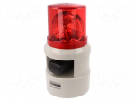Signaller: lighting-sound | 24VDC | siren,rotating light | LED | red