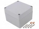 Enclosure: multipurpose | X: 120mm | Y: 122mm | Z: 91mm | aluminium | grey
