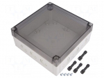 Enclosure: multipurpose | X: 180mm | Y: 180mm | Z: 75mm | MNX | grey | IK08