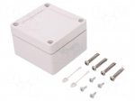 Enclosure: multipurpose | X: 82mm | Y: 84mm | Z: 55mm | TG PC | grey | IK08
