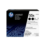HP 55X   2x  Black     LaserJet    Tonerpatrone