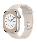 Smart watches Apple Watch Series 8 GPS 45mm Aluminium Case with Sport Band Starlight