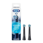 ORAL-B REPLACEMENT TOOTHBRUSH HEADS IO ULTIMATE CLEAN 2 PCS BLACK