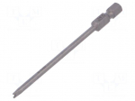 Screwdriver bit | spanner | SP4 | Mounting: 1/4" (F6,3mm) | 89mm