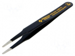 Tweezers | non-magnetic | Tip width: 2mm | Blade tip shape: rounded