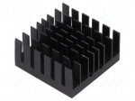 Heatsink: extruded | grilled | BGA | black | L: 30mm | W: 30mm | H: 14.5mm