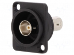 Coupler | BNC socket,both sides | 75&Omega; | black | Series: FT | 19x24mm