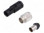 Connector: M9 | plug | male | Plating: gold-plated | 125V | IP67 | PIN: 5