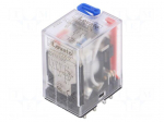 Relay: electromagnetic | DPDT | Ucoil: 12VDC | 7A/250VAC | 7A/30VDC | 7A