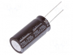 Capacitor: electrolytic | THT | 220uF | 220VDC | &Oslash;16x35.5mm | &plusmn;20%