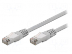 Patch cord | F/UTP | 5e | stranded | CCA | PVC | grey | 10m | 26AWG