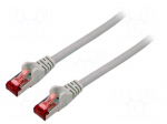 Patch cord | S/FTP | 6 | stranded | Cu | LSZH | grey | 3m | halogen free