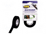 Tape: fixing | W: 16mm | L: 5m | Thk: 1.25mm | black | max.100&deg;C